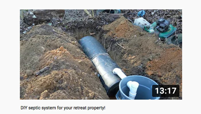 Bad DIY septic system three
